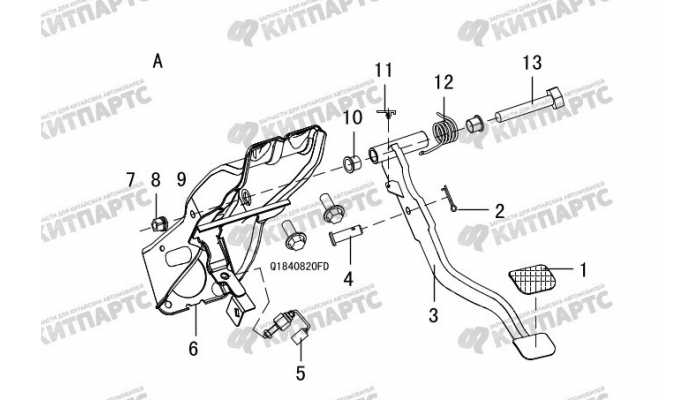 Педаль тормоза Great Wall Hover H5