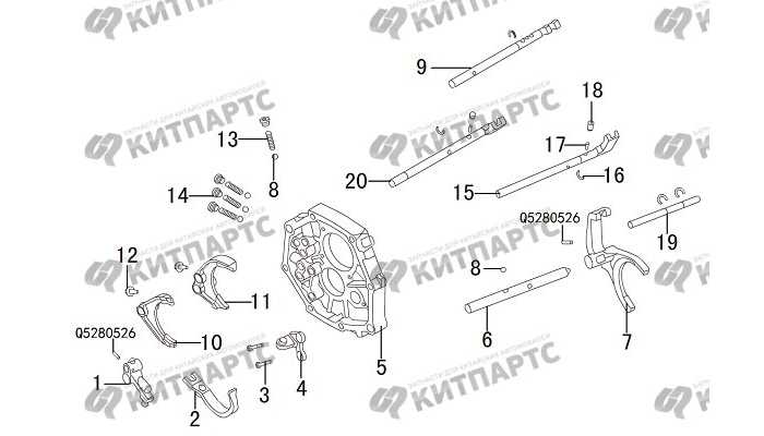 Вилки выбора передач Great Wall Hover H5