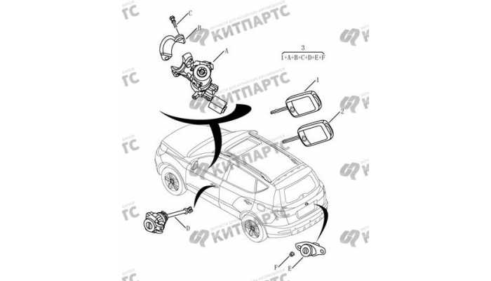 Замок зажигания Geely